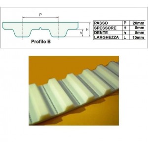 ART. 610209 - Cinghia dentata T20-10 - Prezzo al metro