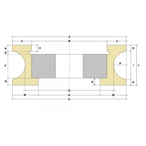 ART. 610006 - RUOTE di trascinamento per porte automatiche 53x17x19