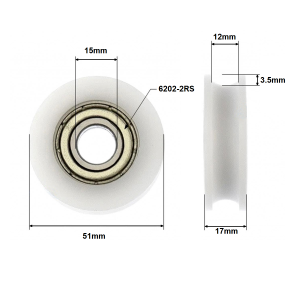 ART. 610031 - RUOTE di trascinamento per porte automatiche 51x15x17