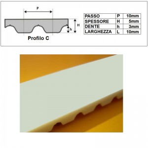 ART. 610213 - Cinghia dentata C10/10 - Prezzo al metro