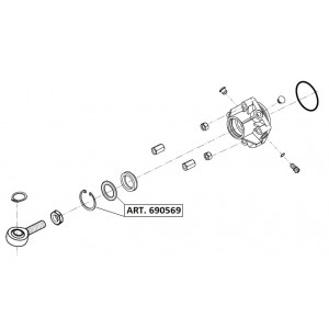 ART. 690569 - Rondella distanziatrice e Seeger per Hindi 880 e EVO